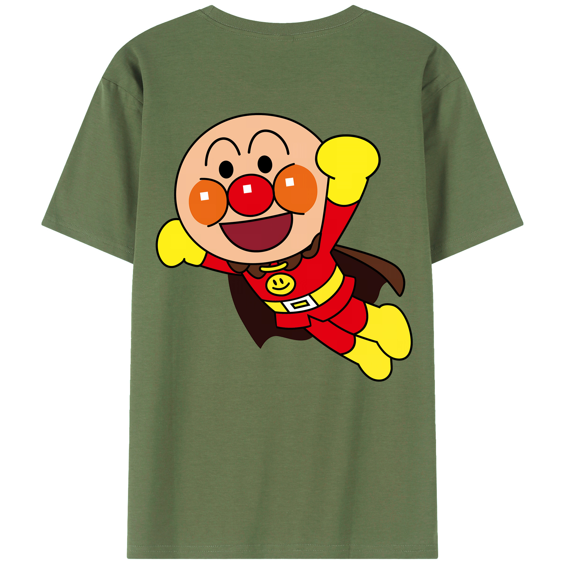 （画像用） アンパンマン Anpanman 綿100％ メンズ半袖Tシャツ（バックプリント） 通気性